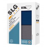 Sloggi SLG Base Slip Heren 2-Pack Grijs/Blauw Sloggi SLG Base Slip Heren 2-Pack Grijs/Blauw