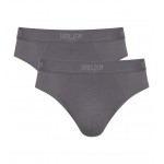 Sloggi SLG Base Slip Heren 2-Pack Grijs Sloggi SLG Base Slip Heren 2-Pack Grijs