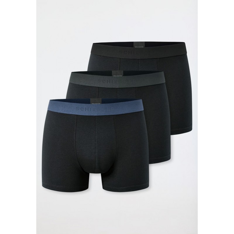 Schiesser Shorts 95/5 Heren – 3-pack - Zwart 