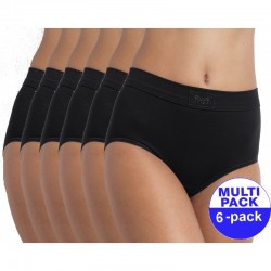 Sloggi Double Comfort Maxi zwart - 6-pack met 30 % korting - uw voordeel : 26,90 €