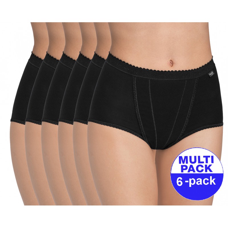 Sloggi Control Maxi - zwart - 6-pack met 30 % korting - uw voordeel : 32.38 €