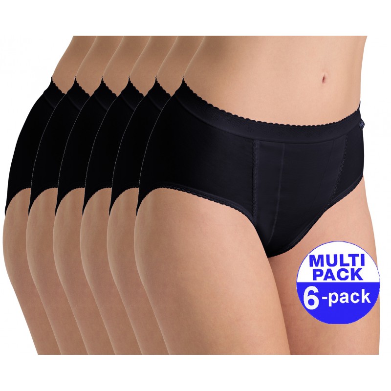 Sloggi Control Tai -zwart - 6-pack met 30 % korting - uw voordeel : 32.38 €