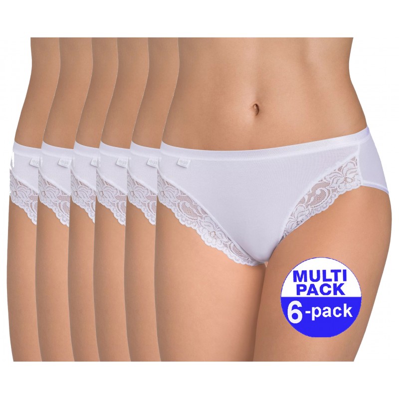 Sloggi Romance Tai wit - 6-pack met 30 % korting - uw voordeel : 30,50 €