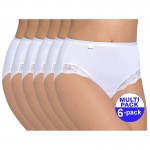 Sloggi Romance Maxi slip wit - 6-pack met 30 % korting - uw voordeel : 30,50 €