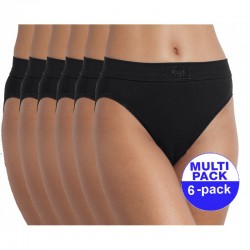 Sloggi Double Comfort Tai zwart - 6-pack met 30 % korting - uw voordeel : 26,90 €