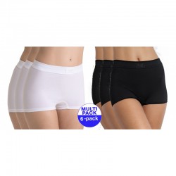 Sloggi Double Comfort Short dames wit/zwart -6-pack met 30 % korting - uw voordeel : 26,90 € 