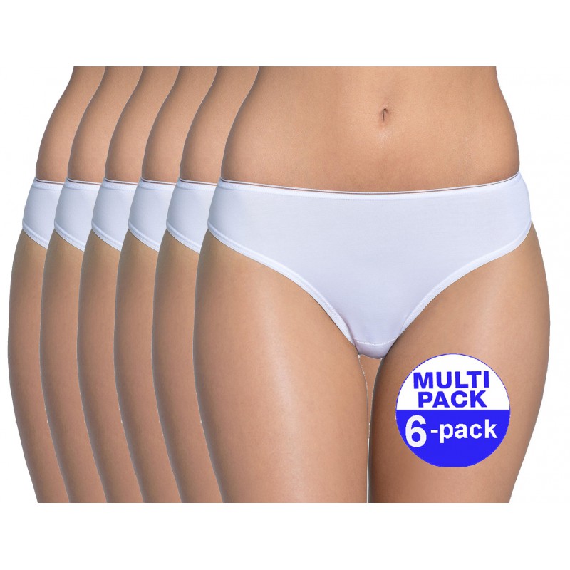 Sloggi Feel Sensational Tai dames slip wit - 6-pack met 30 % korting - uw voordeel : 32,44 €