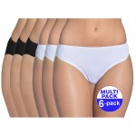 Sloggi Feel Sensational Tai dames slip wit/zwart - 6-pack met 30 % korting - uw voordeel : 32,44 €