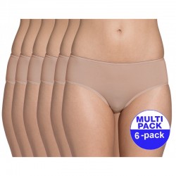 Sloggi Feel Sensational Midi dames huidskleur - 6-pack met 30 % korting - uw voordeel : 32,44 €