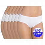 Sloggi Feel Sensational Midi dames wit - 6-pack met 30 % korting - uw voordeel : 32,44 €