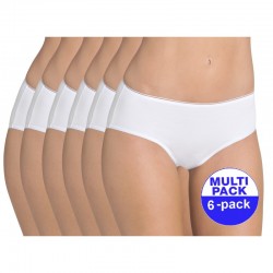 Sloggi Feel Sensational Midi dames wit - 6-pack met 30 % korting - uw voordeel : 32,44 €