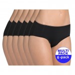 Sloggi Feel Sensational Midi dames zwart - 6-pack met 30 % korting - uw voordeel : 32,44 €