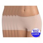Sloggi Feel Sensational Short dames huidskleur - 6-pack met 30 % korting - uw voordeel : 34,18 €