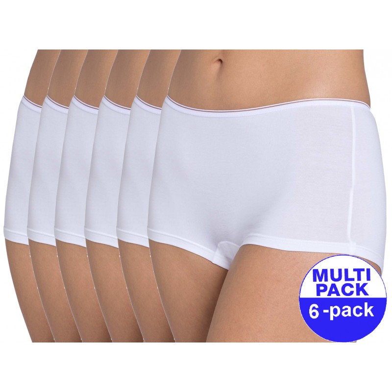 Sloggi Feel Sensational Short dames wit - 6-pack met 30 % korting - uw voordeel : 34,18 €