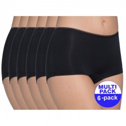 Sloggi Feel Sensational Short dames zwart - 6-pack met 30 % korting - uw voordeel : 34,18 €
