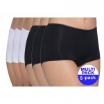 Sloggi Feel Sensational Short dames wit/zwart - 6-pack met 30 % korting - uw voordeel : 34,18 €