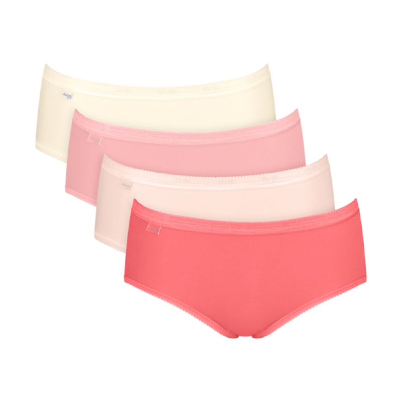 Sloggi dames Basic+ Midi slip 4-pack - 006 Sloggi dames Basic+ Midi slip 4-pack - 006
