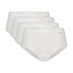 Ten Cate basic cotton midi dames slip 4-Pack wit