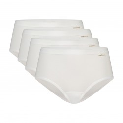 Ten Cate basic cotton midi dames slip 4-Pack wit