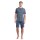 Schiesser Natural Dye heren Shortama - Jeansblauw