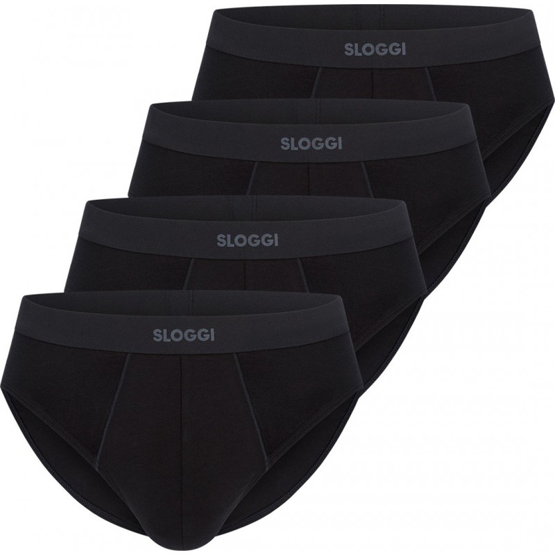 Sloggi Heren slip "4-Pack" zwart  