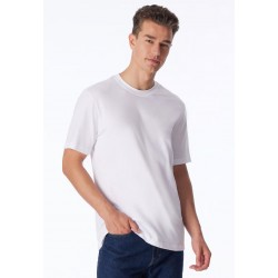 Schiesser T-shirt korte mouwen ronde hals wit 